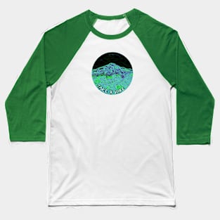 Take a Hike Mountain Landscape Batik Baseball T-Shirt